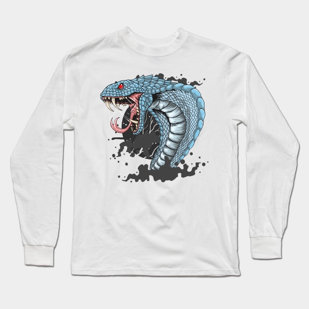 cobra snake vector Long Sleeve T-Shirt by Mako Design 